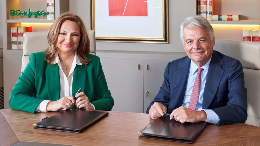 Marta Álvarez, presidenta de El Corte Inglés, e Ignacio Garralda, presidente de Mutua Madrileña.