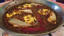 Arroz caldero con dorada y calamar del Mar Menor