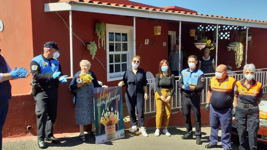 Un momento del homenaje.