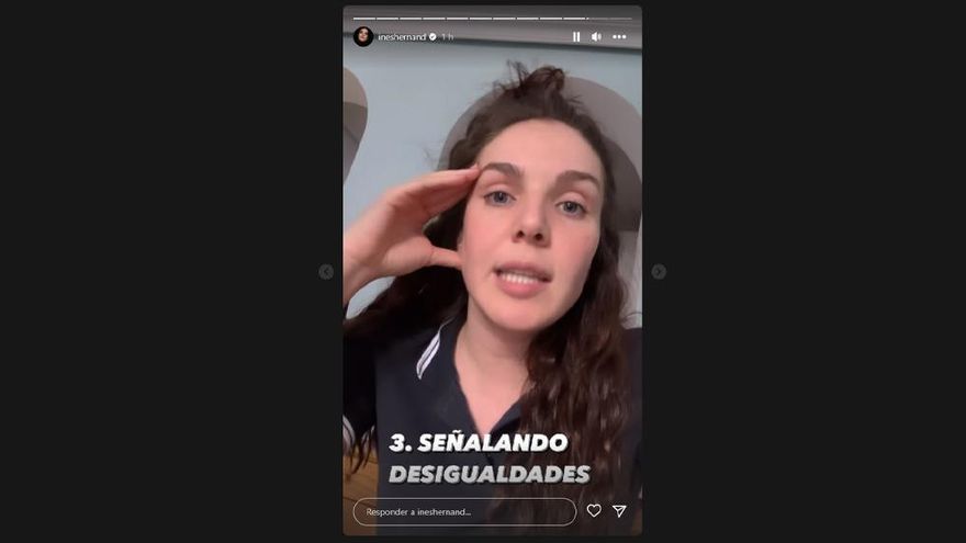 Inés Hernand en Instagram Stories
