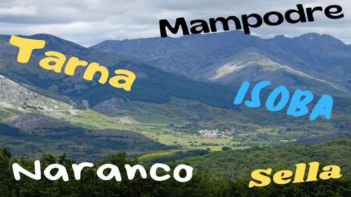 Nombres de montes, montañas y lugares naturales asturleoneses.