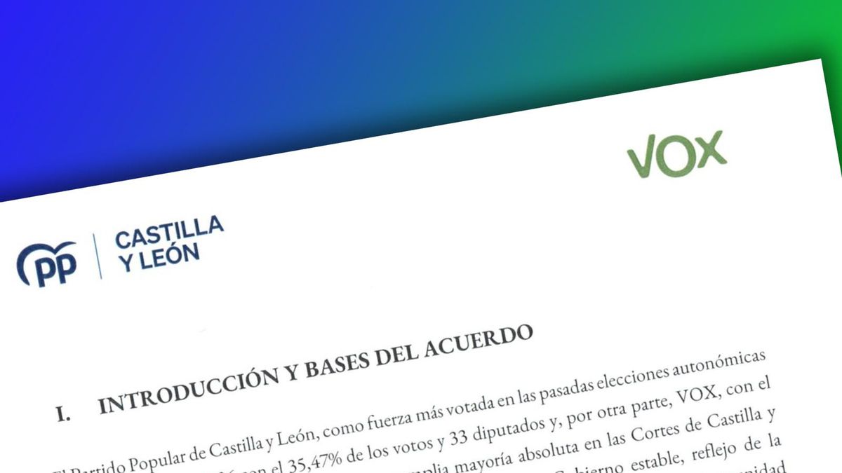 DOCUMENTO | Consulta el pacto íntegro entre PP y Vox en Castilla y León