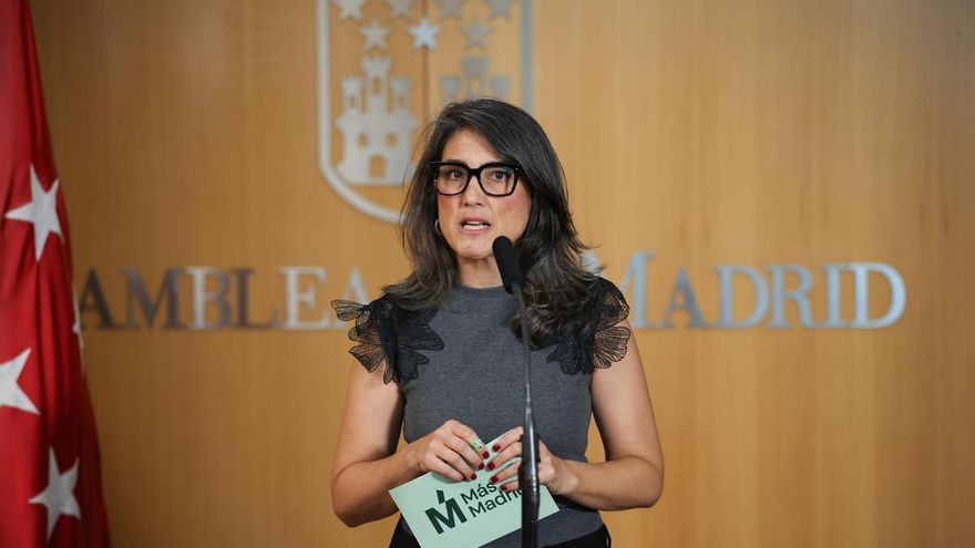 Archivo - La portavoz de Más Madrid en la Asamblea de Madrid, Manuela Bergerot, durante el pleno de la Asamblea de Madrid, a 12 de febrero de 2026, en Madrid (España). La Asamblea de Madrid muestra hoy su rechazo al pacto de financiación autonómica entre