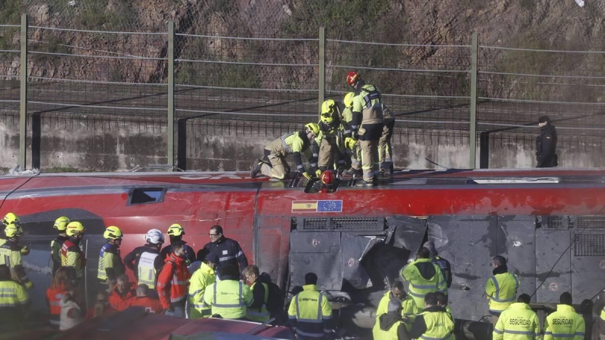 Las imágenes del accidente ferroviario de Adamuz