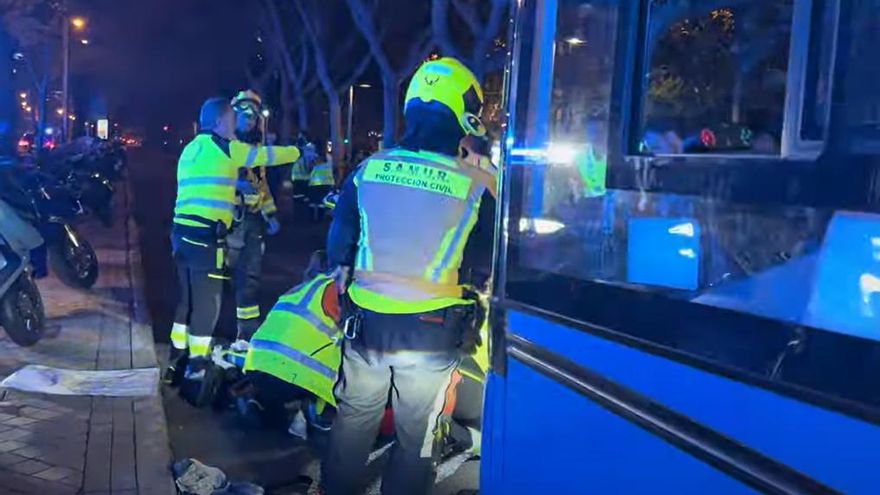 Un peatón atropellado por un autobús de la EMT de Madrid en el paseo de la Castellana