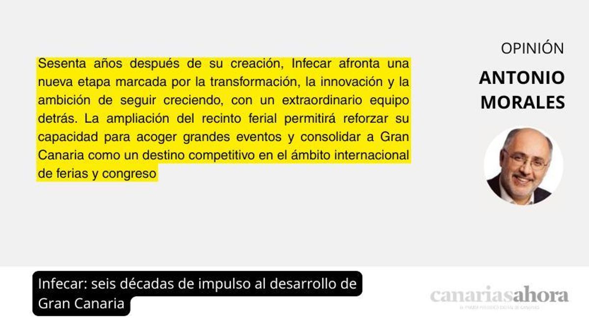 Infecar: seis décadas de impulso al desarrollo de Gran Canaria