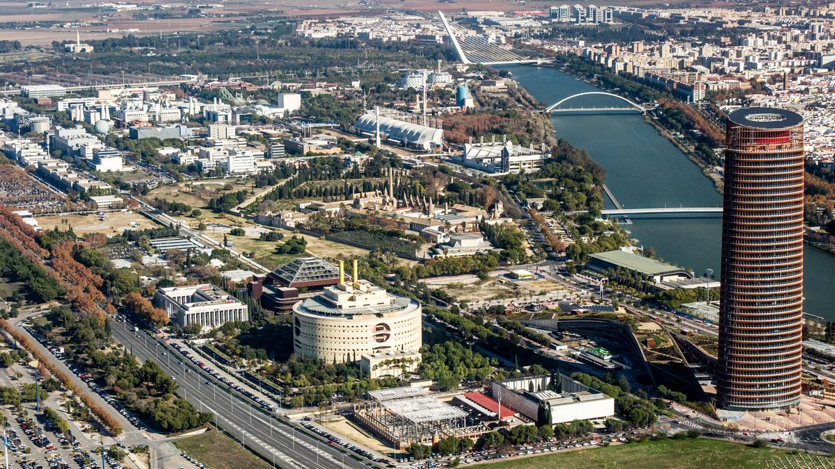 Vista aérea del Parque Científico y Tecnológico de la Cartuja.
