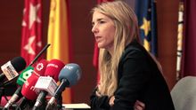 La portavoz del PP en el Congreso, Cayetana Álvarez de Toledo durante una conferencia pronunciada en la Universidad Carlos III de Madrid este miércoles