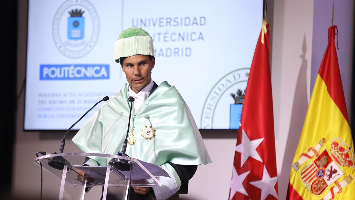 Rafa Nadal, doctor 'honoris causa' por la Politécnica de Madrid: "El progreso llega a través de pequeñas mejoras diarias"