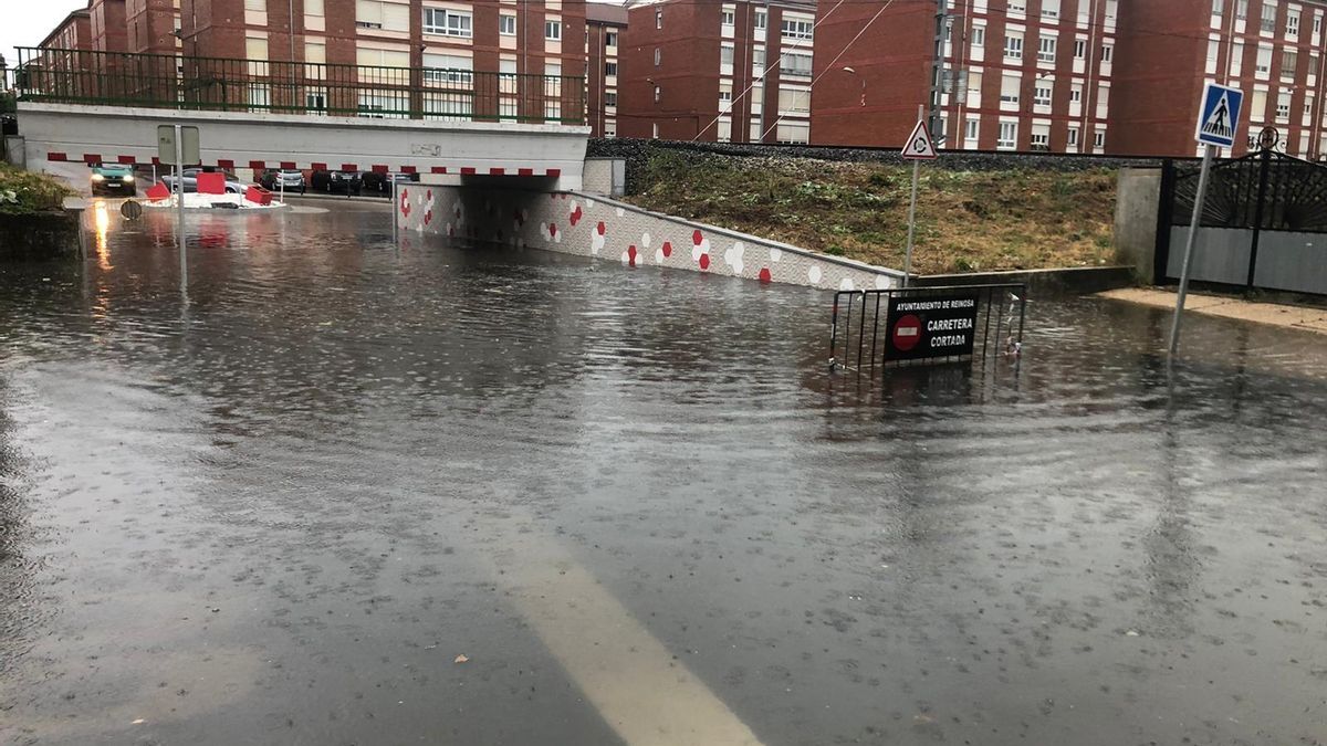 Inundaciones en Reinosa en una foto de archivo