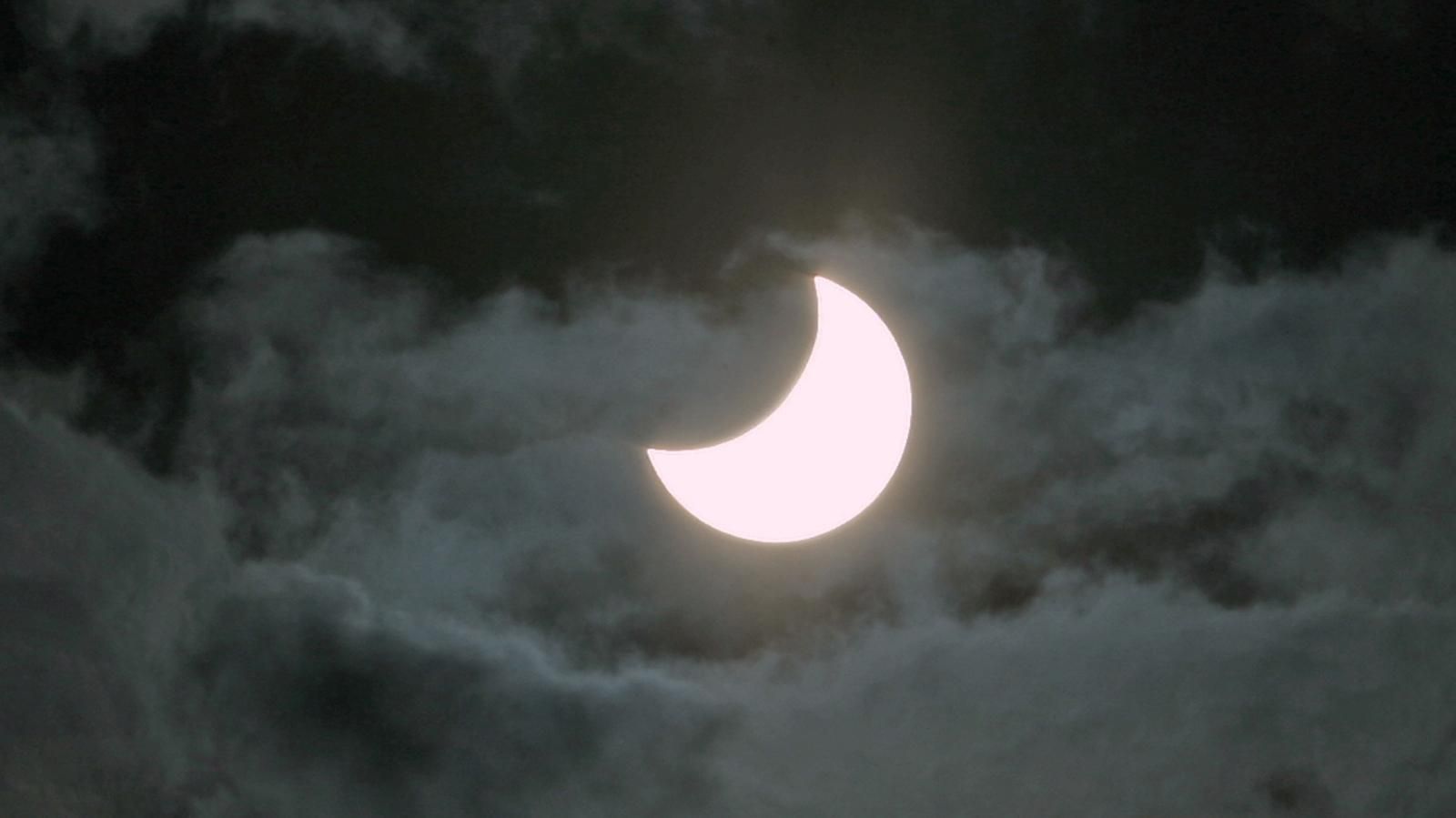 Eclipse de sol desde el sureste de Gran Canaria. (Alejandro Ramos)