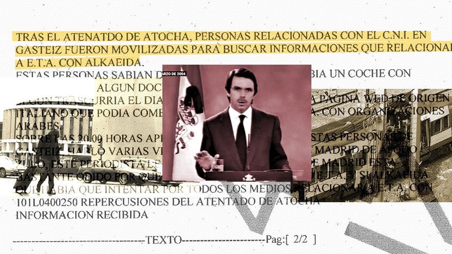Un informe secreto de la Ertzaintza detalla cómo Aznar movilizó al CNI para vincular a ETA con el 11M