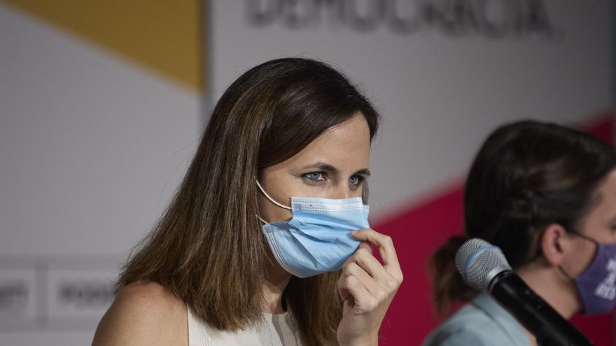 La secretaria general de Podemos, Ione Belarra, durante las jornadas de la universidad de otoño de Unidas Podemos