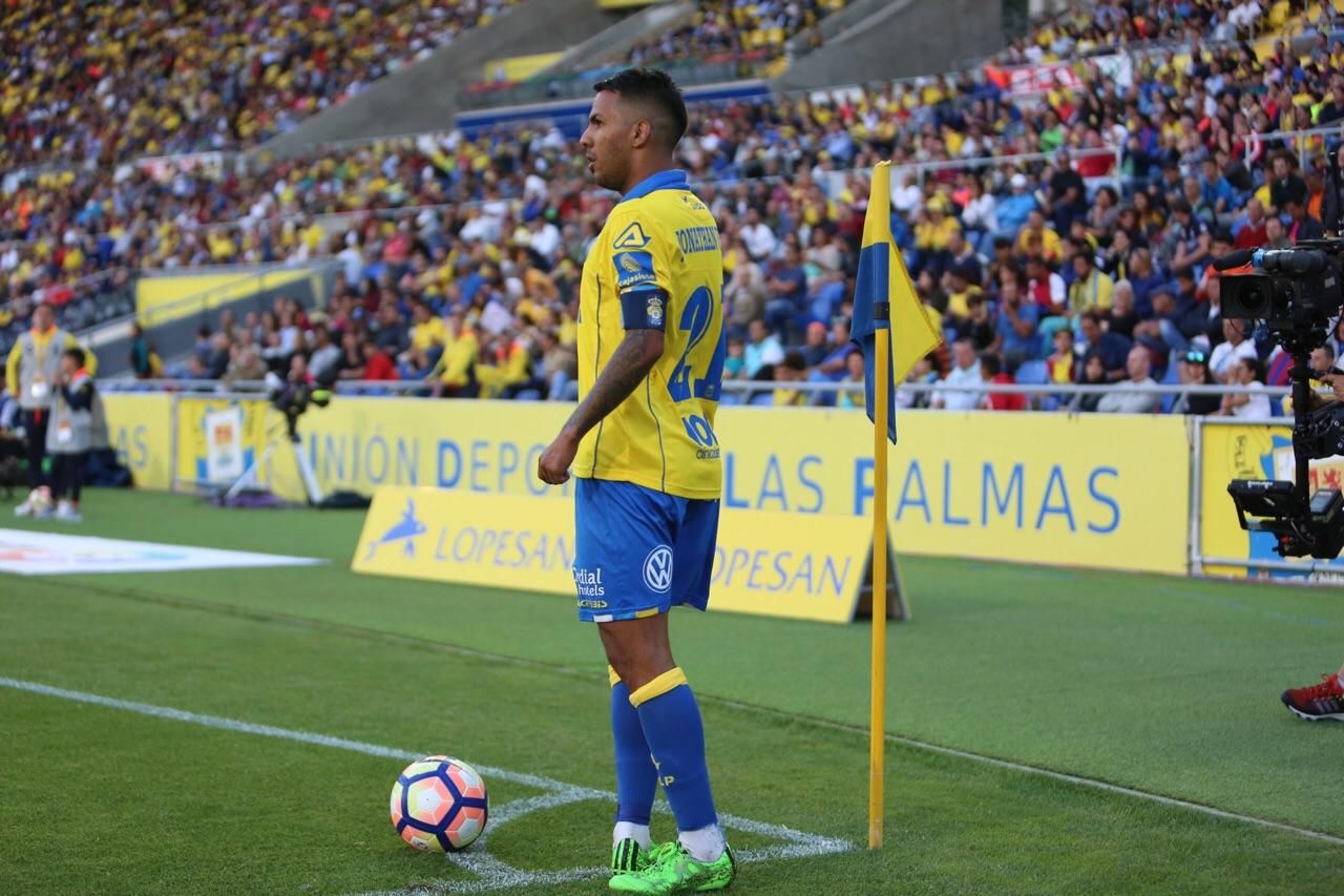 Partido entre la UD Las Palmas y FC Barcelona. Alejandro Ramos.