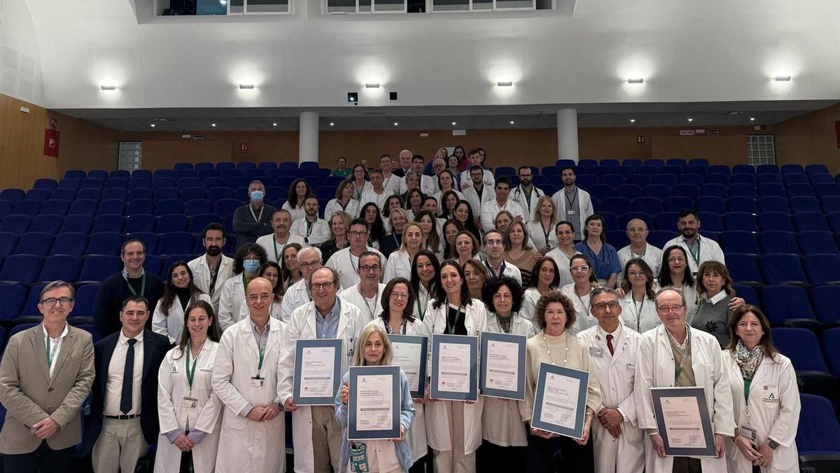 Siete unidades del Hospital Reina Sofía obtienen la certificación de calidad