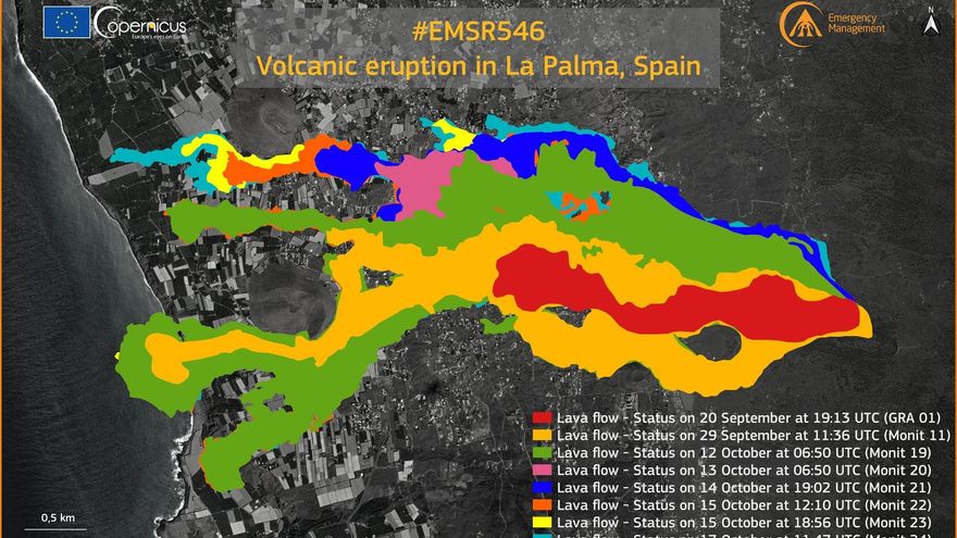 La lava arrasa más de 789 hectáreas y 1.835 edificaciones en La Palma