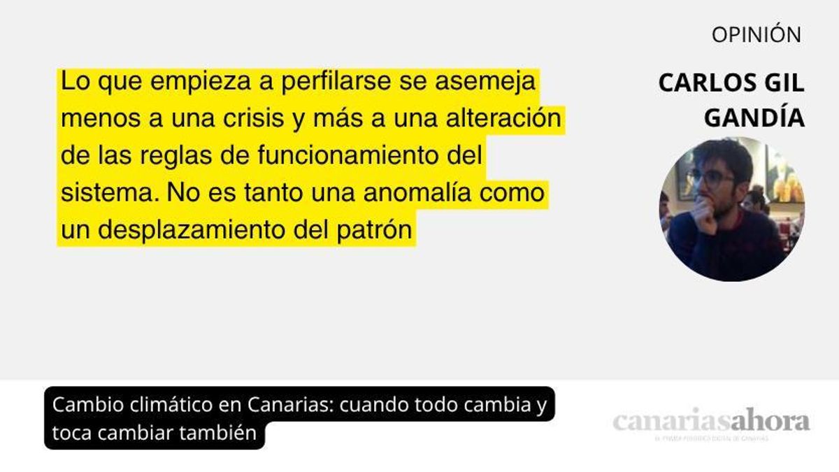 Cambio climático en Canarias: cuando todo cambia y toca cambiar también