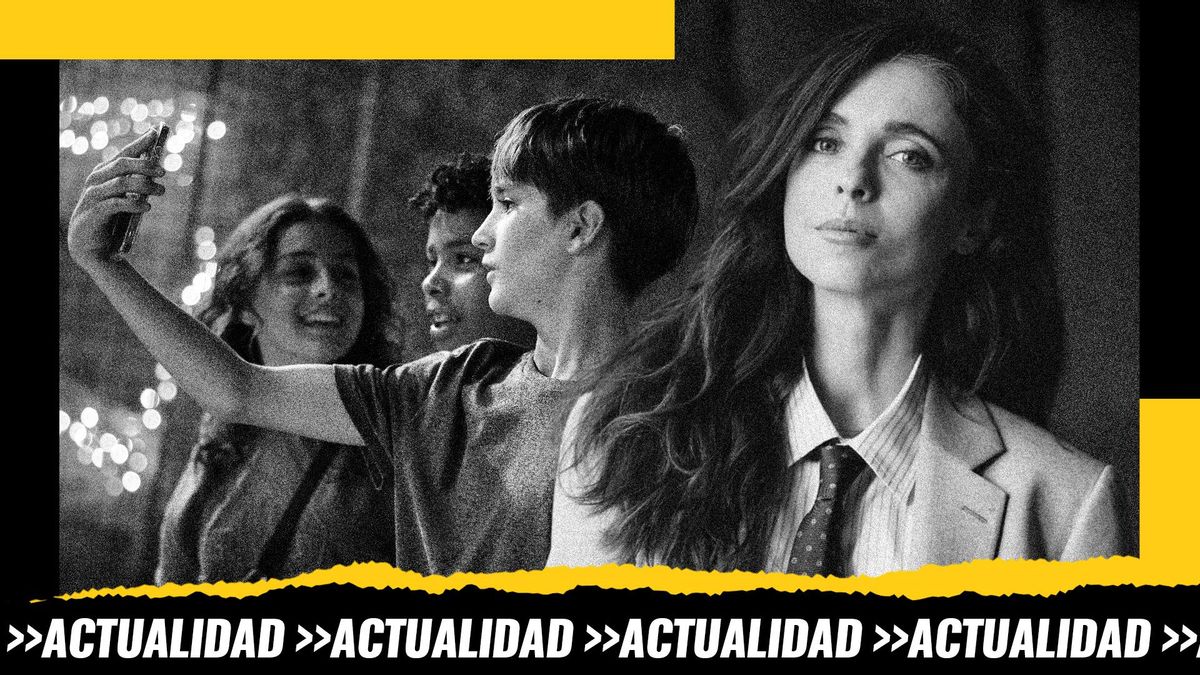 Un fotograma de la serie Pubertat junto a su directora y creadora Leticia Dolera