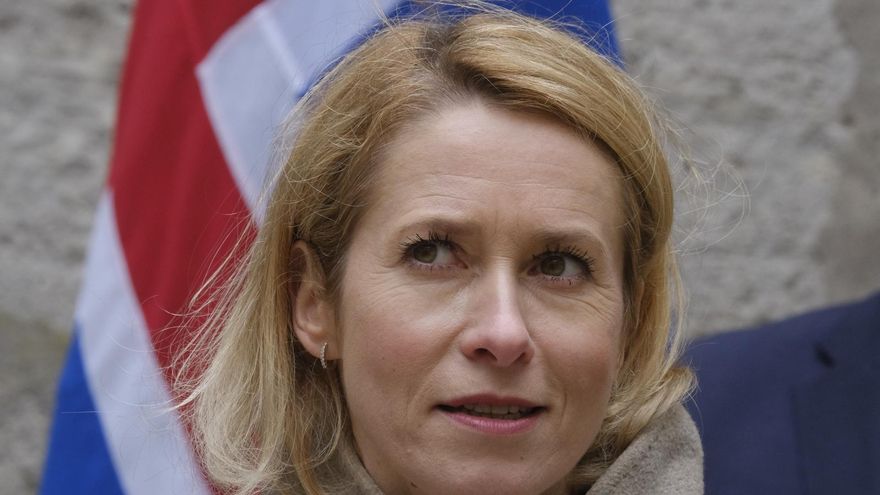 La alta representante de Exteriores de la UE, Kaja Kallas, durante un encuentro en Estonia.