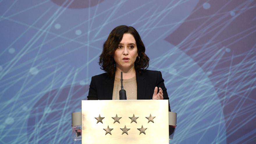 La presidenta de la Comunidad de Madrid, Isabel Díaz Ayuso