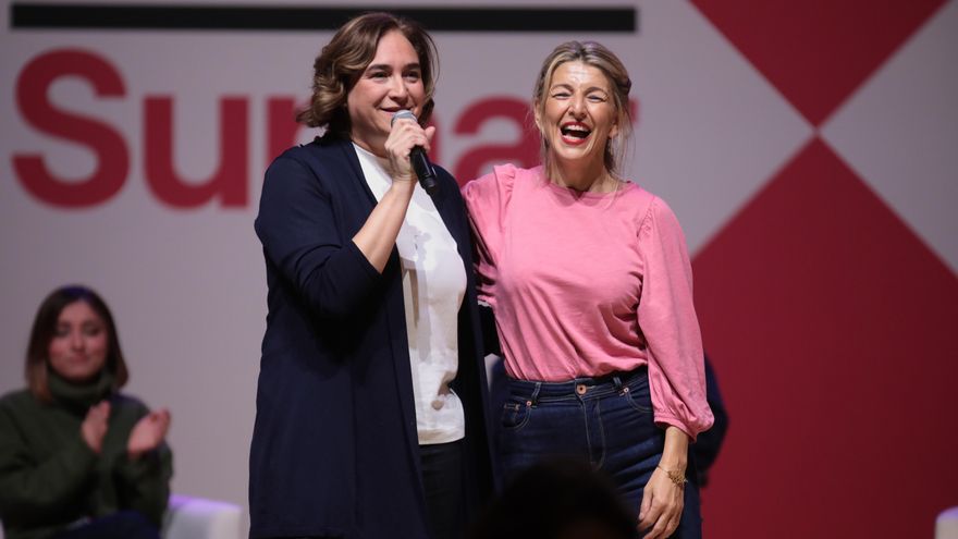 Yolanda Díaz exhibe el apoyo de los comuns en la recta final del lanzamiento de Sumar