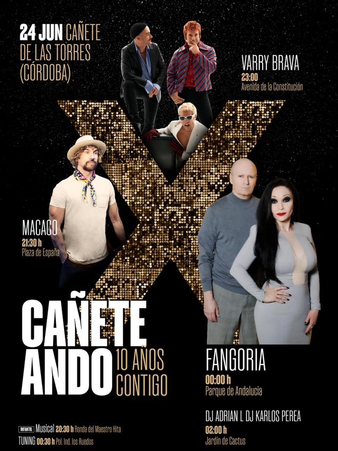 Cartel del décimo aniversario de 'Cañeteando'.