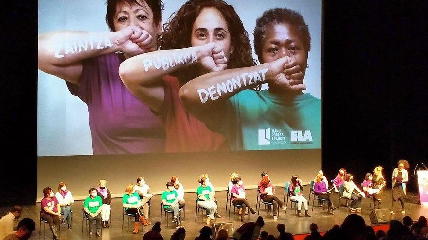 Acto del sindicato ELA en Donostia por el 8M