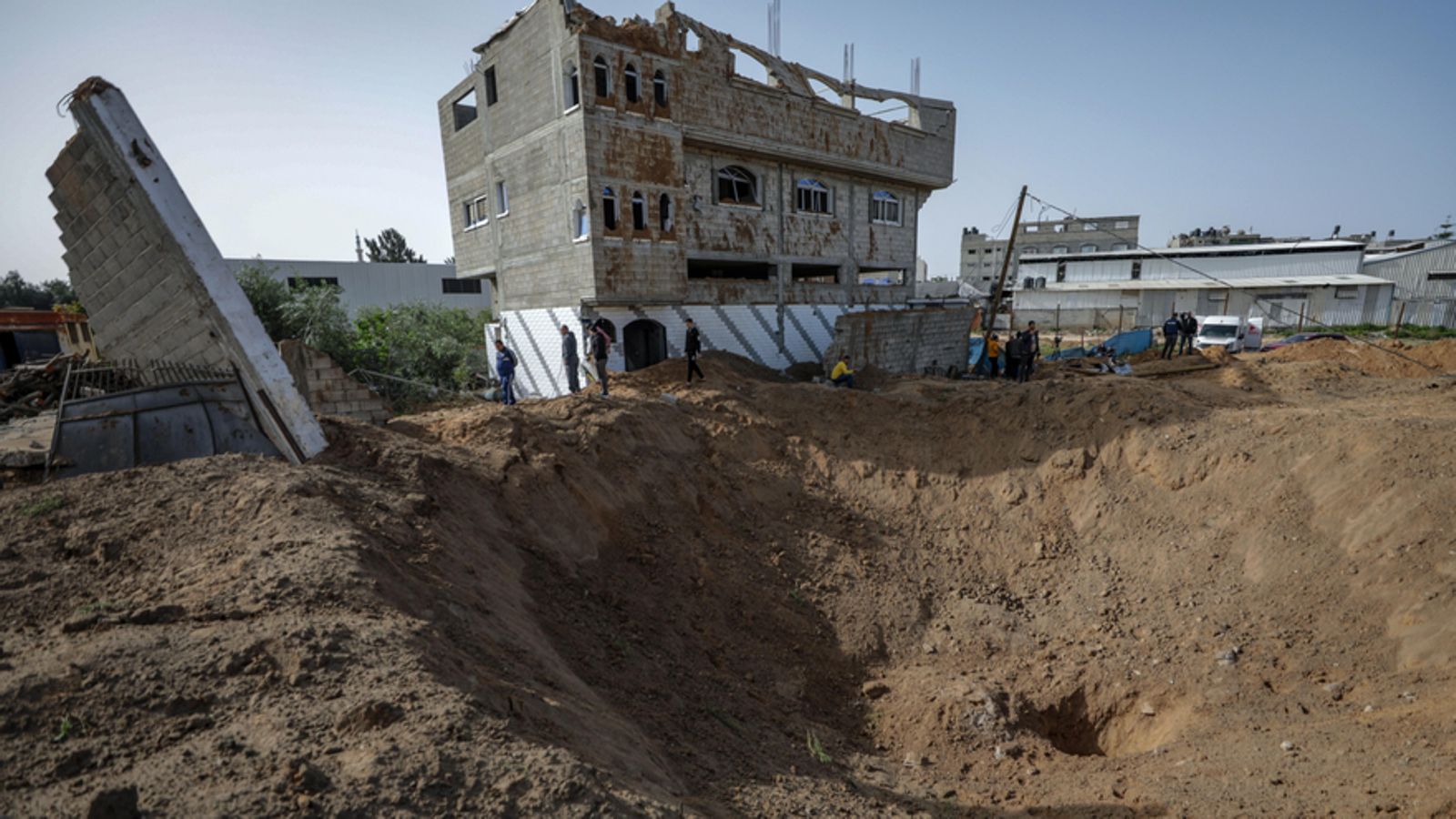 Proyectiles en la Franja de Gaza