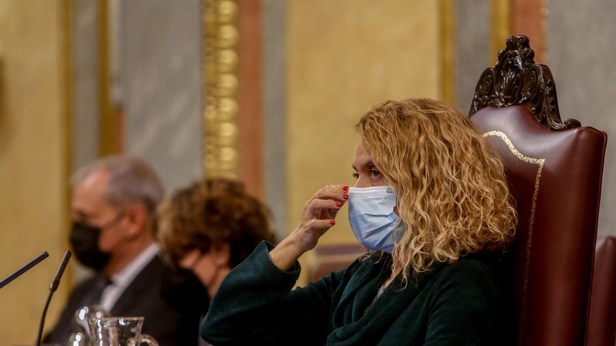 La presidenta del Congreso, Meritxell Batet, durante una sesión plenaria en el Congreso