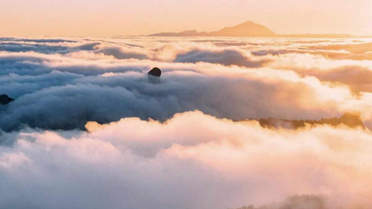 Un atardecer en Gran Canaria fotografiado desde el Pico de las Nieves
