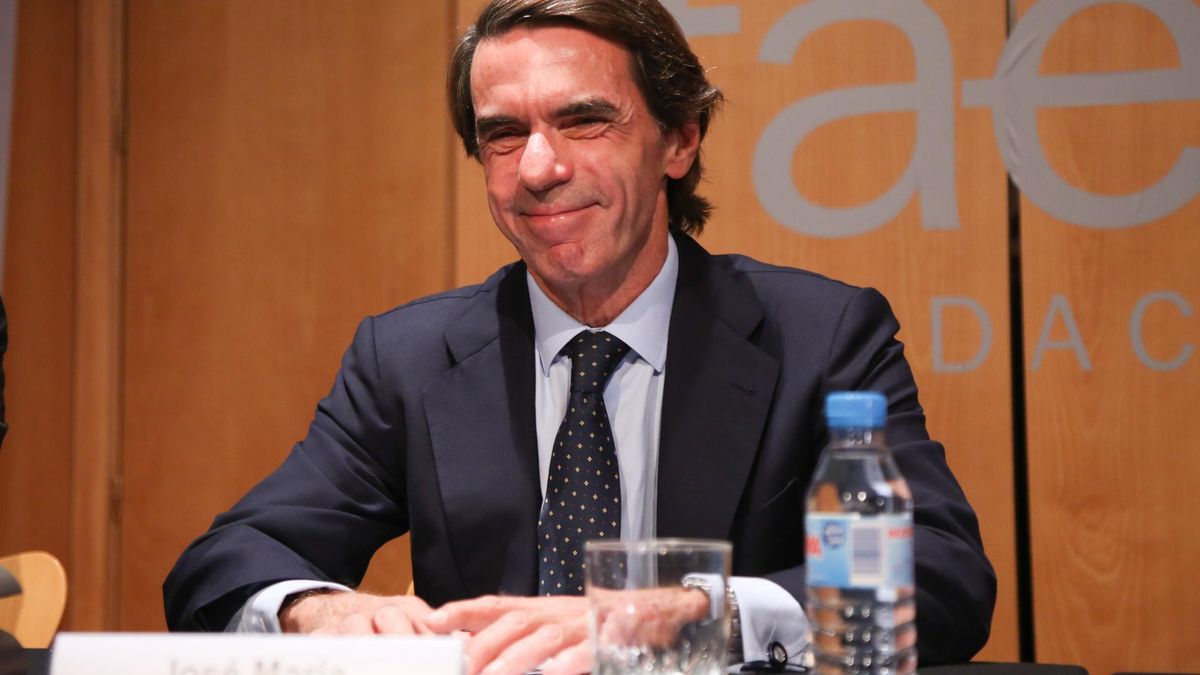 El expresidente del Gobierno, José María Aznar, en un acto de la Fundación Faes.