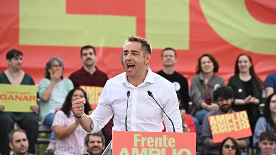 El candidato de Frente Amplio por Madrid, Emilio Delgado durante la presentación oficial de la candidatura el sábado en Madrid. EFE/ Fernando Villar