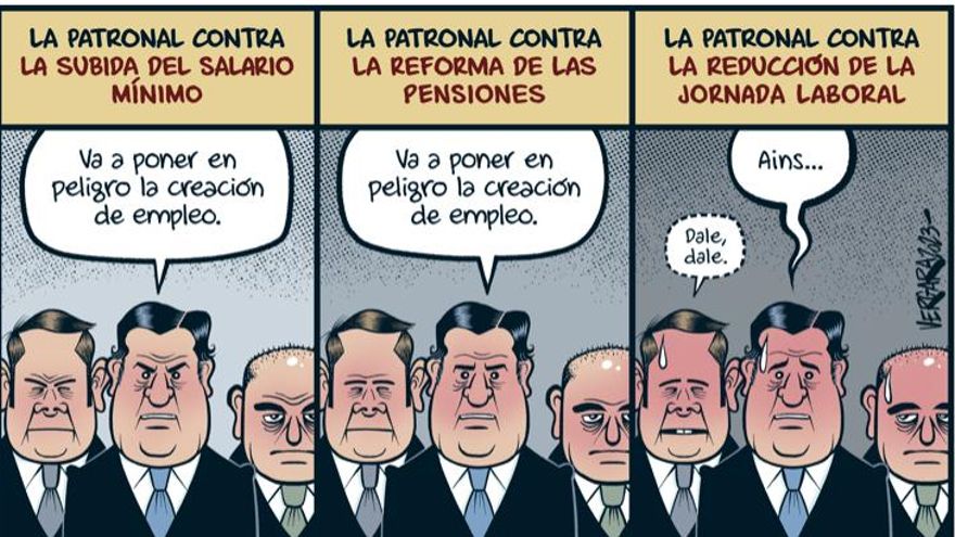 La patronal contra...