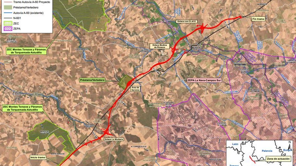 Avanza la Autovía Valladolid-León con un proyecto de tramo de 11 kilómetros más