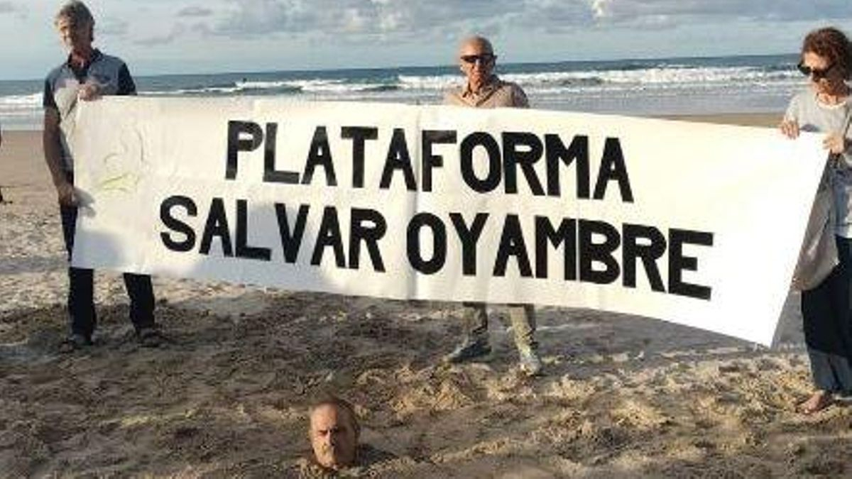 El artista Nacho Zubelbu "se siembre" por Oyambre en una acción participativa por la protección del espacio natural