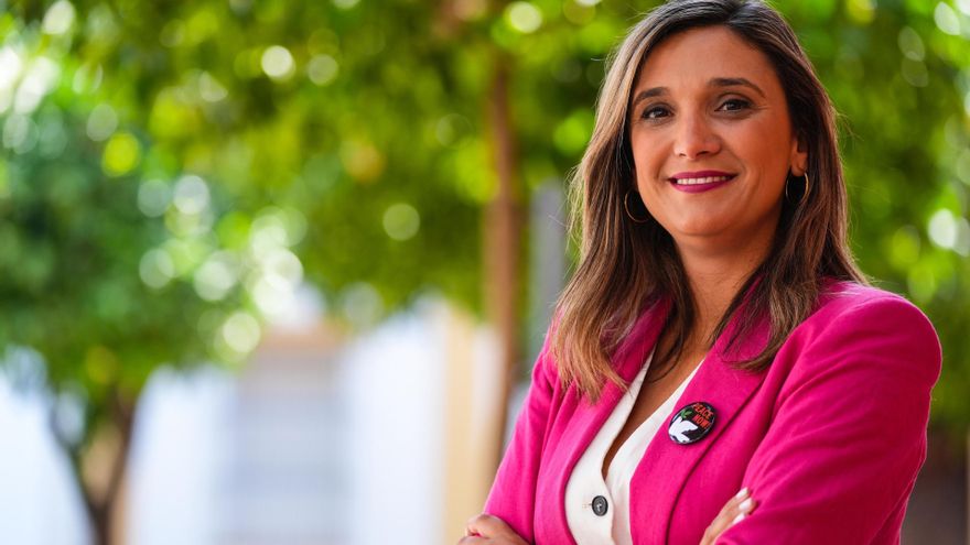 La vicesecretaria general del PSOE-A y portavoz del Grupo Socialista en el Parlamento andaluz, María Márquez, en una entrevista concedida a Europa Press.