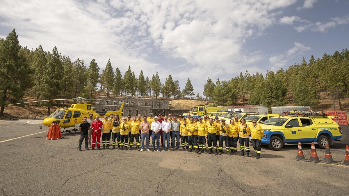 El Cabildo inaugura el centro de operaciones y refugio contra incendios en Artenara.