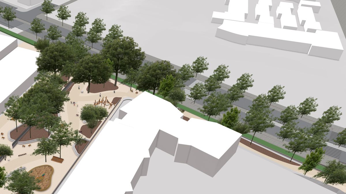 Recreación de la renaturalización en el colegio de La Luna