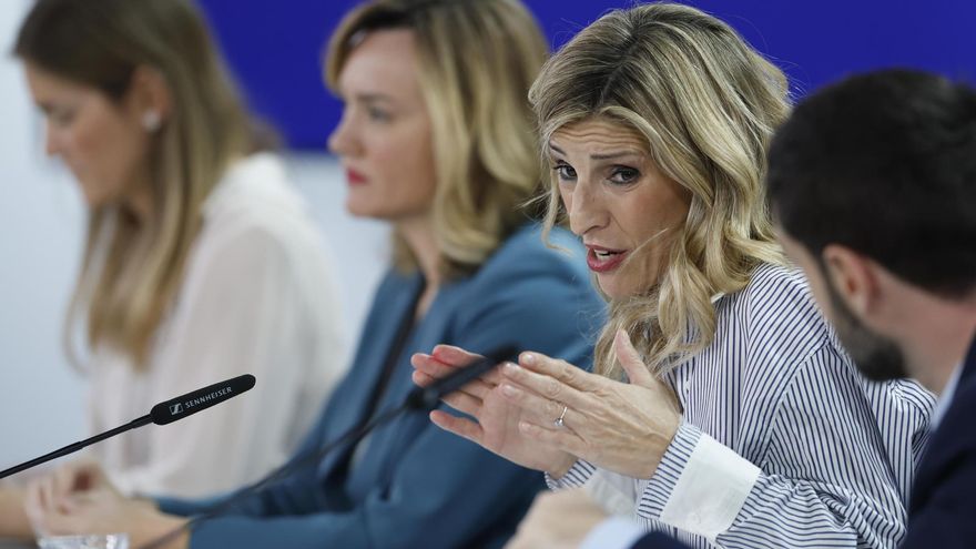 Yolanda Díaz critica al PSOE por aplicar el IRPF al salario mínimo: "La justicia fiscal empieza por arriba, no por abajo"