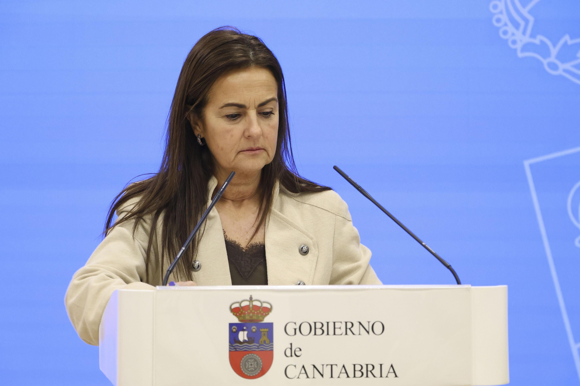 La consejera de Inclusión Social, Begoña Gómez del Río (PP), en rueda de prensa.
