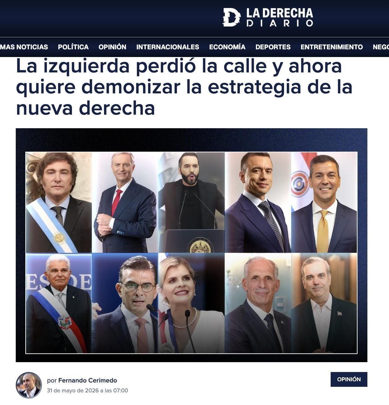 Cerimedo y su única nota en LDD.