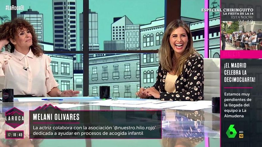 Melani Olivares y Nuria Roca sorprenden en laSexta con una 'revelación': "Igual vamos a ser familia, cuidado"