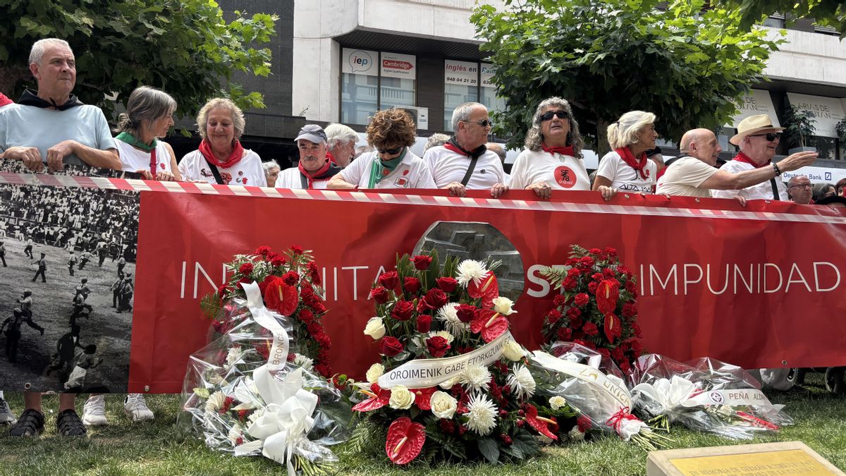 Pamplona recuerda a Germán Rodríguez, víctima mortal de los Sanfermines de 1978 tras ser disparado por la Policía