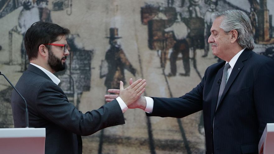 La primera visita de Gabriel Boric a la Argentina como presidente de Chile, en imágenes