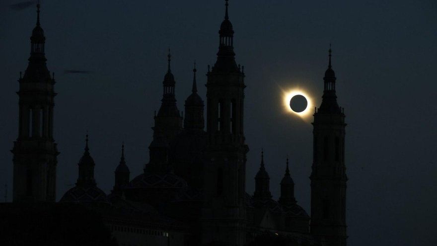 El eclipse vivido en Zaragoza