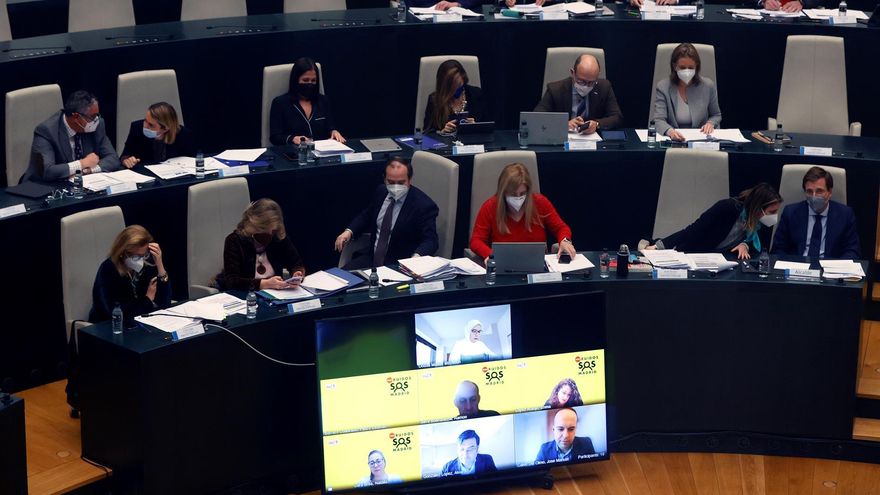 Vista general de un pleno en el Ayuntamiento de Madrid, en una fotografía de archivo.