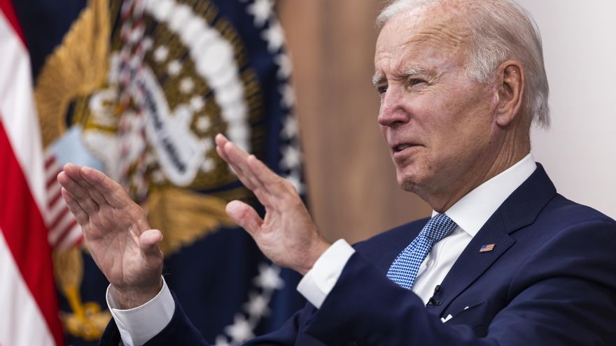 Fotografía tomada el pasado 28 de julio en la que se registró al presidente de Estados Unidos, Joe Biden, en Washington DC (EE.UU.). Biden se recupera tras dar positivo a la covid-19. EFE/Jim Lo Scalzo