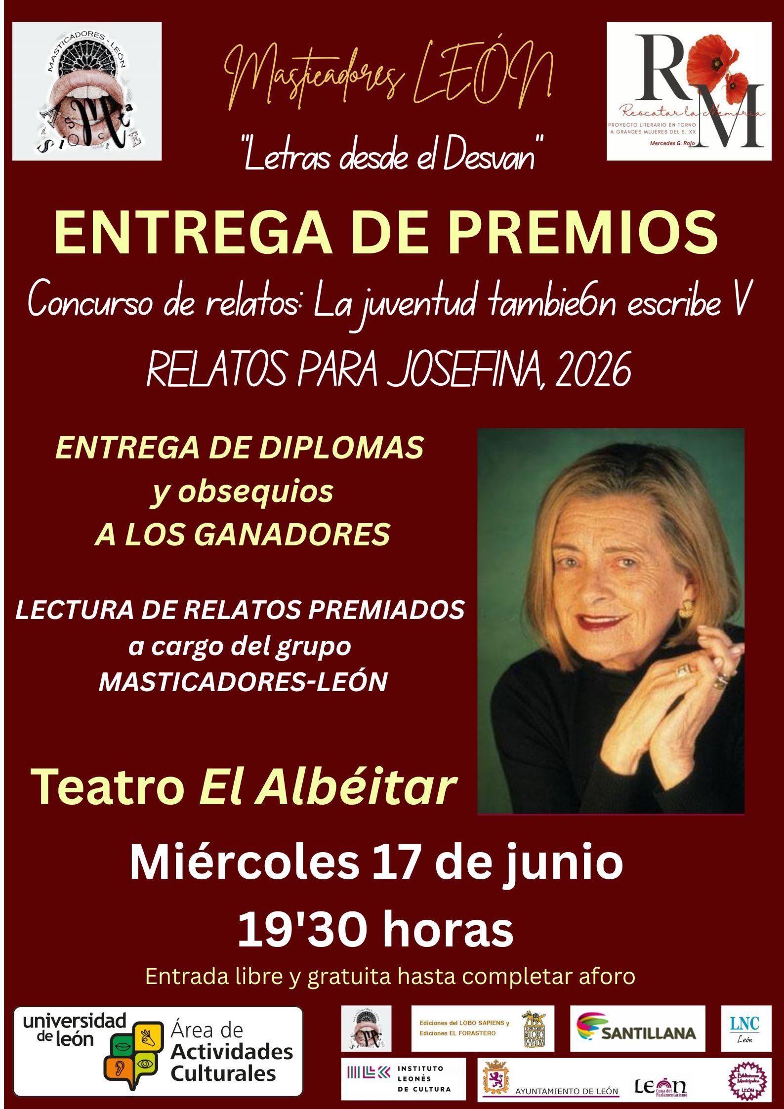 Entrega Premios 'Relatos para Josefina'.