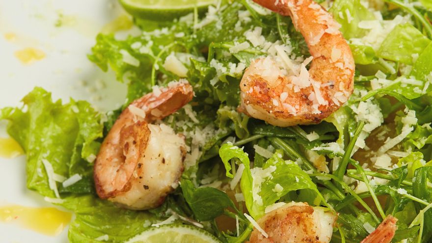 Fried green turnips with shrimp