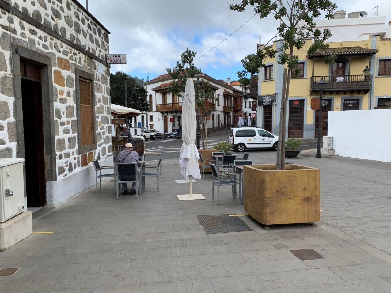 Terraza de un bar en Teror.
